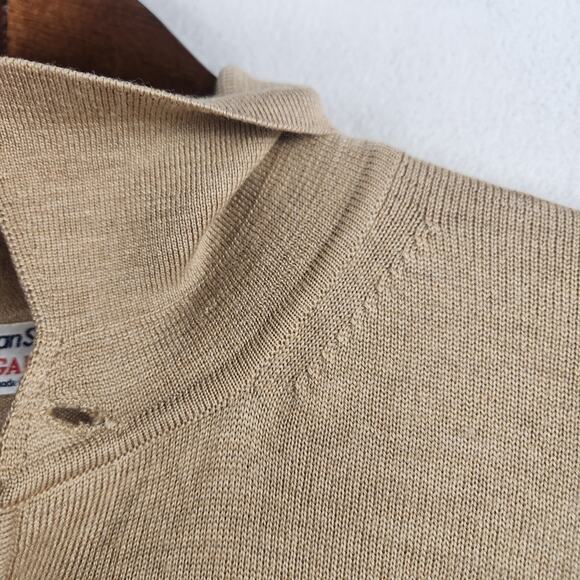 Gran Sasso Made in Italy Wool/Silk/Cashmere Luxury Knit Polo Sweater Men SZ M/L - Picture 8 of 16